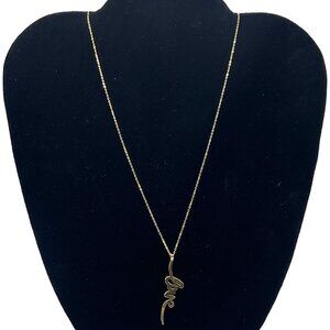 "Love" Pendant on 14k Yellow Gold Chain 20" Necklace